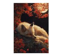 Jigsaw Puzzles for Adults 38x26cm/1000pcs Sleeping Fox Under Autumn Moon Jigsaws for Adults Relaxing Games Improve Memory for Birthday, Chrismas 38x26cm/1000pcs