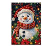 Jigsaw Puzzles for Adults 38x26cm/1000pcs Smiling Snowman Christmas Jigsaw Puzzle Hands-on Game Difficult Challenge Gifts for Friends And Family 38x26cm/1000pcs