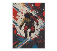 Jigsaw Puzzles for Adults 38x26cm/1000pcs Space Odyssey Astronaut's Journey -4 Puzzle for Adults Brain Teaser Game Precision Cutting Great Gift for Gaming 38x26cm/1000pcs