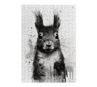 Jigsaw Puzzles for Adults 38x26cm/1000pcs Squirrel Beauty Black Ink Jigsaw for Adults Brain Teaser Game A Work of Art Birthday Present, Gifts, 38x26cm/1000pcs