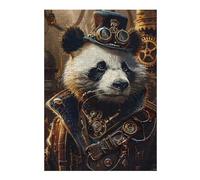 Jigsaw Puzzles for Adults 38x26cm/1000pcs Steampunk Panda Animal Adult Jigsaw Puzzle Brain Teaser Game A Work of Art Challenging To Complete 38x26cm/1000pcs