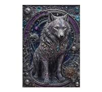 Jigsaw Puzzles for Adults 38x26cm/1000pcs Steampunk White Wolf Adult Jigsaw Toy Wall Decor Precision Cutting Fun Activities at Home 38x26cm/1000pcs