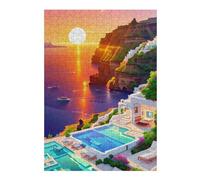 Jigsaw Puzzles for Adults 38x26cm/1000pcs Sunset Cliffside Retreat Jigsaw Toy Wall Decor Difficult Hard Deal As Gifts for The Whole Family 38x26cm/1000pcs