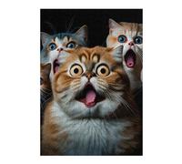 Jigsaw Puzzles for Adults 38x26cm/1000pcs Surprised Cats Compilation-2 Adult Puzzles Relaxing Games Hand Speed Race Gifts for Friends And Family 38x26cm/1000pcs