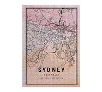 Jigsaw Puzzles for Adults 38x26cm/1000pcs Sydney City Map Australia Jigsaw Puzzle Hands-on Game Difficult Challenge Gifts for Friends And Family 38x26cm/1000pcs