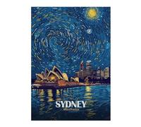 Jigsaw Puzzles for Adults 38x26cm/1000pcs Sydney Opera House Starry Night Adult Jigsaw Puzzle Relax Games Improve Memory Unique Birthday And Gifts 38x26cm/1000pcs