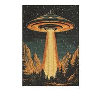 Jigsaw Puzzles for Adults 38x26cm/1000pcs UFO Over Forest Puzzles for Adults Anti-Stress Toys Perfect Decoration Gifts for Friends And Family 38x26cm/1000pcs