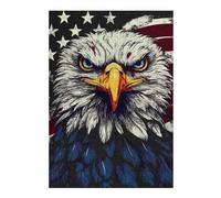 Jigsaw Puzzles for Adults 38x26cm/1000pcs USA Flag Bald Eagle Puzzle for Adults Relaxing Games Stress Reliever Help The Brain Exercise 38x26cm/1000pcs