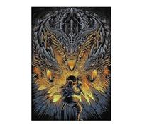 Jigsaw Puzzles for Adults 38x26cm/1000pcs Viking Versus Three-Headed Dragon Illustration Jigsaw Puzzle DIY Toys Enhance Memory Gifts for Friends And Family 38x26cm/1000pcs