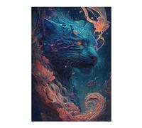 Jigsaw Puzzles for Adults 38x26cm/1000pcs Whimsical Tiger Portrait Puzzle for Adults Brain Teaser Game Precision Cutting Great Gift for Gaming 38x26cm/1000pcs