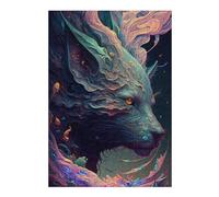 Jigsaw Puzzles for Adults 38x26cm/1000pcs Whimsical Wolf Portrait Jigsaws for Adults Relaxing Games Difficult Challenge Christmas Birthday Gifts 38x26cm/1000pcs