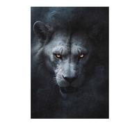 Jigsaw Puzzles for Adults 38x26cm/1000pcs Wild Withe Lion Halloween Adult Jigsaw Puzzle Relaxing Games Analysis And Logic Fun Activities at Home 38x26cm/1000pcs