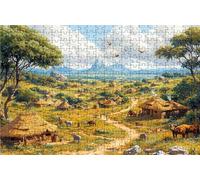 Jigsaw Puzzles for Adults 4000 Africa 4000 Piece Jigsaw Puzzles for Adults, Challenging Puzzle Educational Game for The Whole for Women Gifts for Men Wall Art Room Decor Cabin 56x36 In RXPT-8746