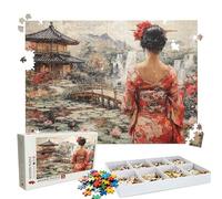 Jigsaw Puzzles for Adults 4000 Educational Game jigsaw puzzle Hard Difficult Challenging Large Puzzle Jigsaw Home Wall Decors Family Challenge Unique Gifts Women/Men Theme: Japan Geisha Puzzle W3H-173