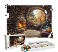 Jigsaw Puzzles for Adults 4000 Educational Game jigsaw puzzle Hard Difficult Challenging Large Puzzle Jigsaw Home Wall Decors Family Challenge Unique Gifts Theme: Bookstore Forest Puzzle W3H-276