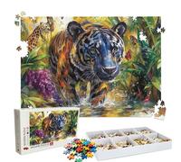 Jigsaw Puzzles for Adults 4000 Educational Game jigsaw puzzle Hard Difficult Challenging Large Puzzle Jigsaw Home Wall Decors Family Challenge Unique Gifts Theme: Animal Tiger(2) Puzzle W3H-798