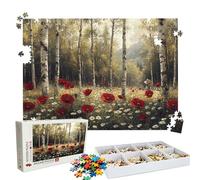 Jigsaw Puzzles for Adults 4000 Educational Game jigsaw puzzle Hard Difficult Challenging Large Puzzle Jigsaw Home Wall Decors Family Challenge Unique Gifts Women/Men Theme: Poppy Forest Puzzle W3H-420