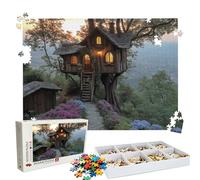 Jigsaw Puzzles for Adults 4000 Educational Game jigsaw puzzle Hard Difficult Challenging Large Puzzle Jigsaw Home Wall Decors Family Challenge Unique Gifts Theme: Treehouse Forest Puzzle W3H-294