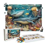 Jigsaw Puzzles for Adults 4000 Educational Game jigsaw puzzle Hard Difficult Challenging Large Puzzle Jigsaw Home Wall Decors Family Challenge Unique Gifts Theme: Whale Abstract Puzzle W3H-1000