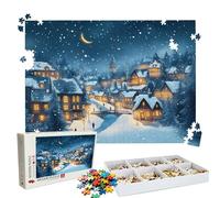 Jigsaw Puzzles for Adults 4000 Educational Game jigsaw puzzle Hard Difficult Challenging Large Puzzle Jigsaw Home Wall Decors Family Challenge Unique Gifts Theme: Snow Scene Cabin Puzzle W3H-396
