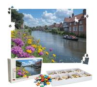 Jigsaw Puzzles for Adults 4000 Educational Game jigsaw puzzle Hard Difficult Challenging Large Puzzle Jigsaw Home Wall Decors Family Challenge Unique Gifts Women/Men Theme: River House Puzzle W3H-877