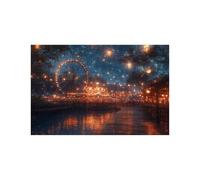Jigsaw Puzzles for Adults 4000 Ferris Wheel, Night View 4000 piece Jigsaw Puzzles for Adults, Challenging Puzzle 36x56 Inches, Wooden Puzzle Pieces Interlock Securely for Room Decor Gifts LZPT-04879