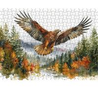 Jigsaw Puzzles for Adults 4000 Forest Eagle Puzzle High Definition Wooden Puzzle with Gifts Box Relaxing Home Activity & Wall Decor Large Educational Puzzles Challenging Games for Adults s7h-671