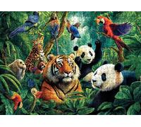 Jigsaw Puzzles for Adults 4000 panda Tiger, Challenging Difficult Puzzle Wooden, 4000 Piece Jigsaw Puzzles for Adults Educational Game Decompression, Large Size Wall Art 55.7 x 34.4 inches w0-914