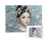 Jigsaw Puzzles for Adults 4000 Piece 140x87cm Challenging Jigsaw Puzzle Educational Game 4000 Pieces Cherry Blossom Woman Puzzles for Adult, DIY Craft Puzzle for Home Decoration Gifts x-930
