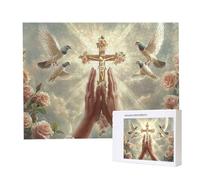 Jigsaw Puzzles for Adults 4000 Piece 140x87cm Challenging Jigsaw Puzzle Educational Game 4000 Pieces The White Dove Of The Cross Puzzles for Adult, DIY Craft Puzzle for Home Decoration Gifts x-790