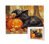 Jigsaw Puzzles for Adults 4000 Piece 140x87cm Challenging Jigsaw Puzzle Educational Game 4000 Pieces Autumn Black Cat Puzzles for Adult, DIY Craft Puzzle for Home Decoration Gifts x-706