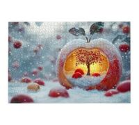 Jigsaw Puzzles for Adults 4000 Piece, 4000 Piece Apple Jigsaw Puzzles for Adults, Challenging Winter Jigsaws for the Whole Family, Wooden Puzzle for Home Decor, Gifts for Women, Gifts for Men, -7400