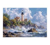 Jigsaw Puzzles for Adults 4000 Piece, 4000 Piece Landscape Jigsaw Puzzles for Adults, Challenging Lighthouse Jigsaws for the Whole Family, Wooden Puzzle for Home Decor, Gifts for Women/Men, -7050