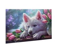 Jigsaw Puzzles for Adults 4000 Piece Animal Jigsaw Puzzle - Colourful, Challenging Game & Brainteasing Adult Jigsaws, The Whole 3D Jigsaw Gifts for Women, Men Beautiful Decoration White Dog K0F-72