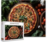 Jigsaw Puzzles for Adults 4000 Piece Jigsaw Puzzles for Adults Pizza Difficult Challenging Educational Games Develop Problem Solving Skills Increase Creativity Festival Gift Men/Women 87.5x141.5cm V-4