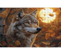 Jigsaw Puzzles for Adults 4000 Piece Jigsaw Puzzles for Adults Wolf Creative Puzzle for Family Educational Games Home Decoration Gifts for Women DIY Puzzle Wall Decoration Theme: Moon RXPT-10731