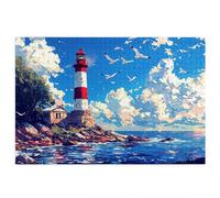 Jigsaw Puzzles for Adults 4000 piece, Landscape Puzzles for Adults, Impossible Puzzle 4000 piece, Educational Wooden Puzzle, Challenging Jigsaws, Gift Box Packaging, Gifts for Women (Lighthouse) A-21