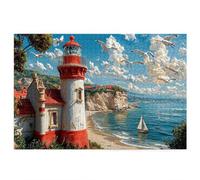 Jigsaw Puzzles for Adults 4000 piece, Lighthouse Puzzles for Adults, Impossible Puzzle 4000 piece, Educational Wooden Puzzle, Challenging Jigsaws, Gift Box Packaging, Gifts for Women (Beach) E-71