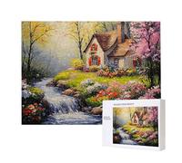 Jigsaw Puzzles for Adults 4000 Piece, Puzzle Educational, Challenging Puzzle Game for The Whole for Women, Gifts for Men, DIY Craft Puzzles for Home Decor, Theme: Stream Water Village Houses C-805