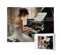 Jigsaw Puzzles for Adults 4000 Piece, Puzzle Educational Games, Challenging Puzzle Game for The Whole for Women, Gifts for Men, DIY Craft Puzzles for Home Decoration Gifts, Theme: Piano Girl C-222