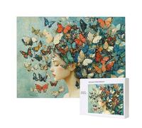 Jigsaw Puzzles for Adults 4000 Piece, Puzzle Educational Games, Challenging Puzzle Game for The Whole for Women, Gifts for Men, DIY Craft Puzzles for Home Decoration Gifts, Theme: Girl Butterfly C-560