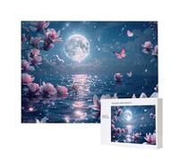 Jigsaw Puzzles for Adults 4000 Piece, Puzzle Educational Games, Challenging Puzzle Game for The Whole for Women, Gifts for Men, DIY Craft Puzzles for Home Decor Gifts, Theme: Moon Magnolia Flower C926