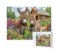 Jigsaw Puzzles for Adults 4000 Piece, Puzzle Educational Games, Challenging Puzzle Game for The Whole for Women, Gifts for Men, DIY Craft Puzzles for Home Decoration Gifts, Theme: Farm Donkey C-546