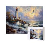 Jigsaw Puzzles for Adults 4000 Piece, Puzzle Educational Games, Challenging Puzzle Game for The Whole for Women, Gifts for Men, DIY Craft Puzzles for Home Decor Gifts, Theme: Seagull Lighthouse C-254