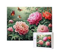 Jigsaw Puzzles for Adults 4000 Piece, Puzzle Educational Games, Challenging Puzzle Game for The Whole for Women, Gifts for Men, DIY Craft Puzzles for Home Decoration Gifts, Theme: Peony C-526