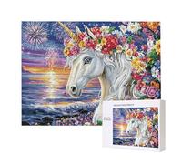 Jigsaw Puzzles for Adults 4000 Piece, Puzzle Educational Games, Challenging Puzzle Game for The Whole for Women, Gifts for Men, DIY Craft Puzzles for Home Decor Gifts, Theme: Sea View Unicorn C-246