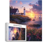Jigsaw Puzzles for Adults 4000 Piece Puzzle Lighthouse Jigsaw Puzzle Games for Adults Family Educational Games, Gifts for Teenage Boys 14-16 Years, Gifts Home Decor Ocean Wooden Puzzles 141x87cm D-576