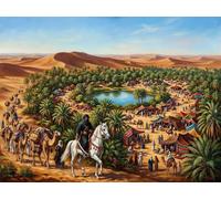 Jigsaw Puzzles for Adults 4000 Pieces, Desert Oasis Puzzles for Adults 4000 Pieces, Challenging Puzzle 56x34 inch, Interactive Puzzle Gift for Stress Selief and Relaxation