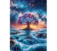 Jigsaw Puzzles for Adults 4000 pieces,Starry Sky Tree River puzzles for adults,Classic Educational Games DIY Handwork Puzzle for Home Decor Gift