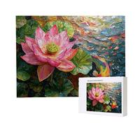 Jigsaw Puzzles for Adults 4000, Puzzle for Adults, Challenging Puzzle Educational Games, Puzzles Game for The Whole for Women, Gifts for Men, Home Decoration, Theme:（Koi And Lotus Flowers) z-423